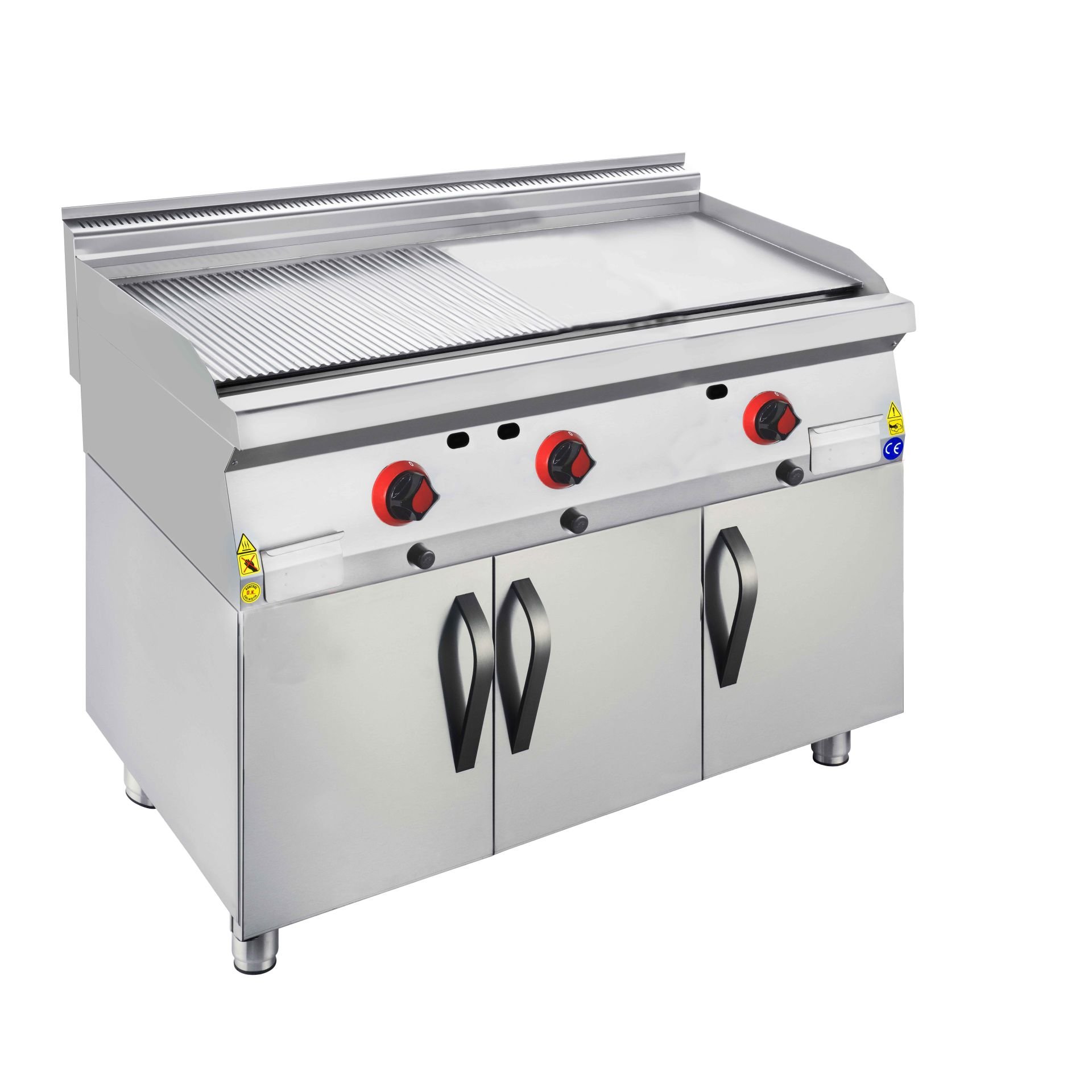 CSA İNOX - IZGARA EDGE YARI KANALLI DOLAPLI GAZLI - LPG 1200*900*850 22,772 kW 30 mbar