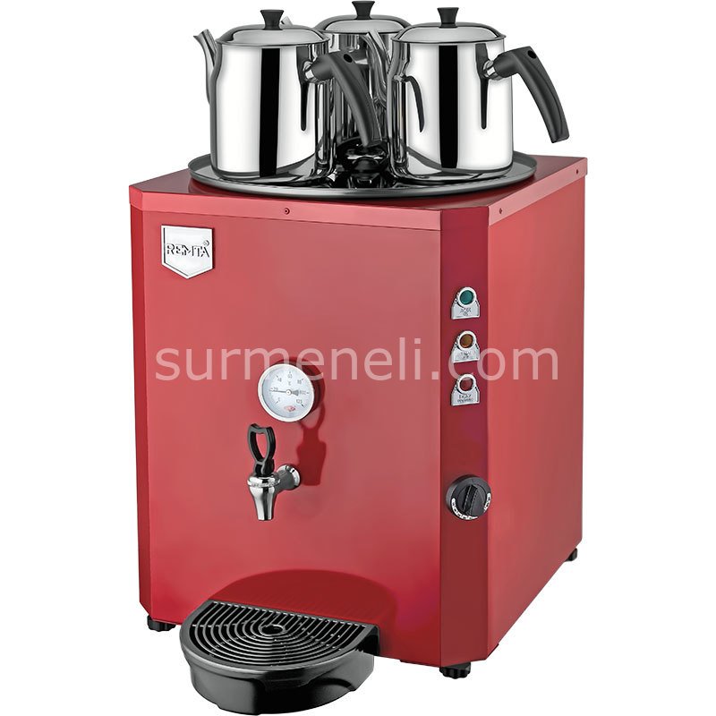 Remta - 3 Demlikli Jumbo Çay Makinesi 40 lt Şamandıralı (Damacanadan Su Alma)