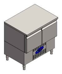 CS.CİK.2.700.AK CSA İNOX - ALTTAN MOTORLU YATAY BUZDOLABI 930*700*1000