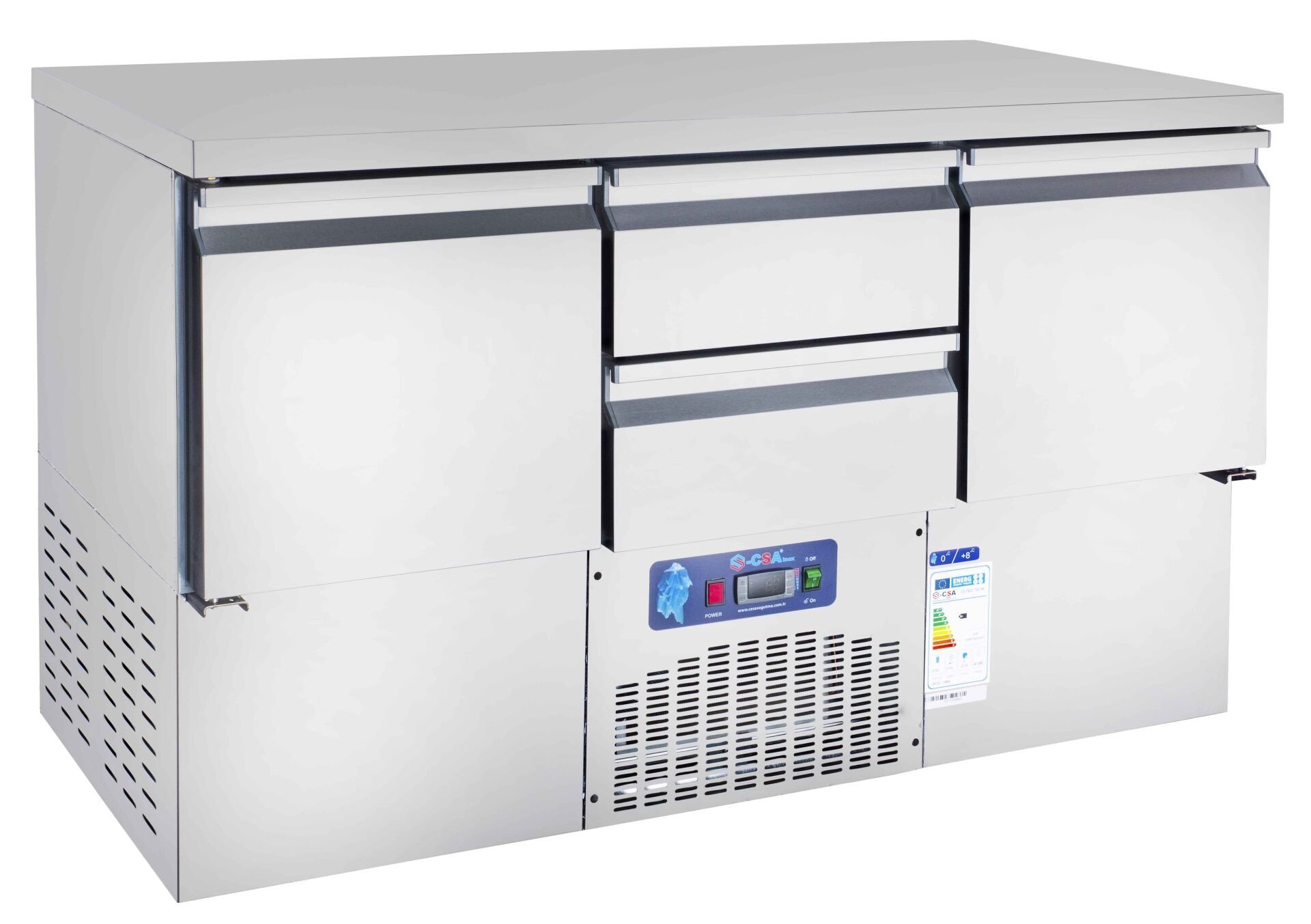 CS.CİH.3.700.AK CSA İNOX - ALTTAN MOTORLU YATAY BUZDOLABI 1400*700*1000