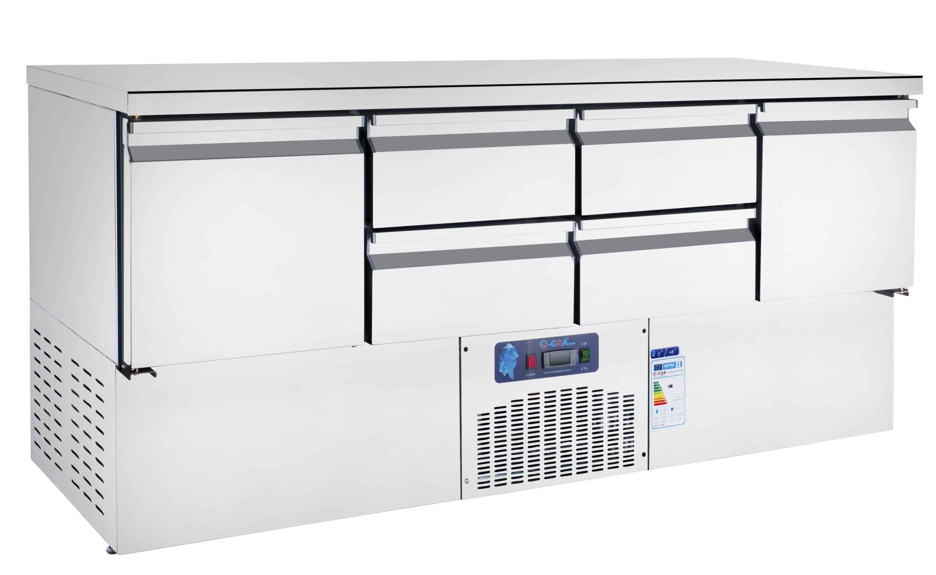 CS.CİK.4.700.AK CSA İNOX - ALTTAN MOTORLU YATAY BUZDOLABI 1860*700*1000