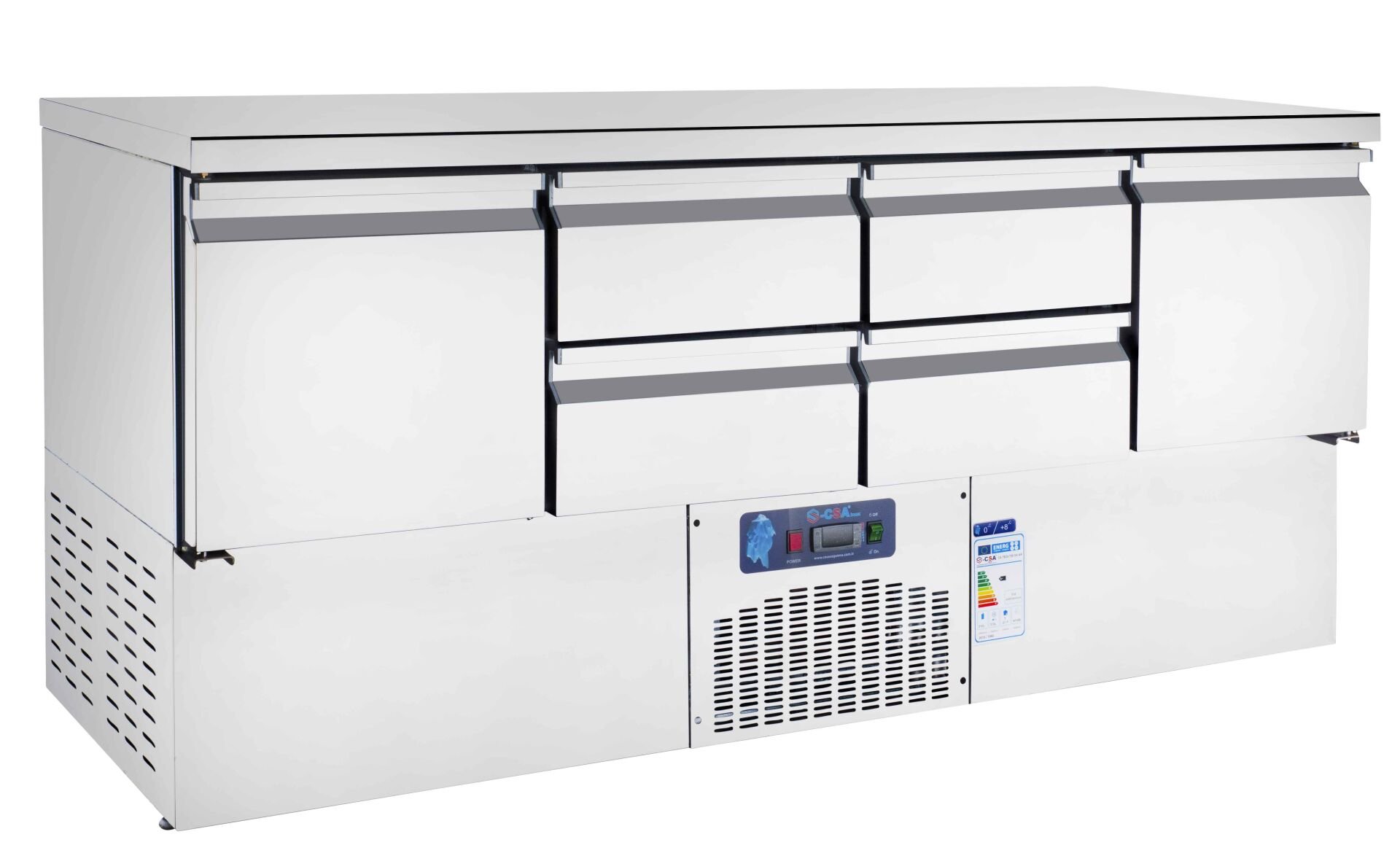 CS.CİH.4.700.AK CSA İNOX - ALTTAN MOTORLU YATAY BUZDOLABI 1860*700*1000 220V-50Hz/0,35 Kw