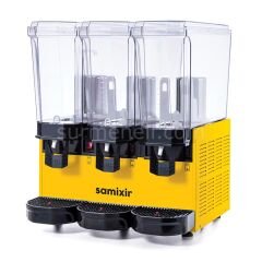 Samixir 60.SMM Triple Klasik Fıskiyeli Karıştırıcılı ve Karıştırıcılı Soğuk İçecek Dispenseri, 20+20+20 L, SARI