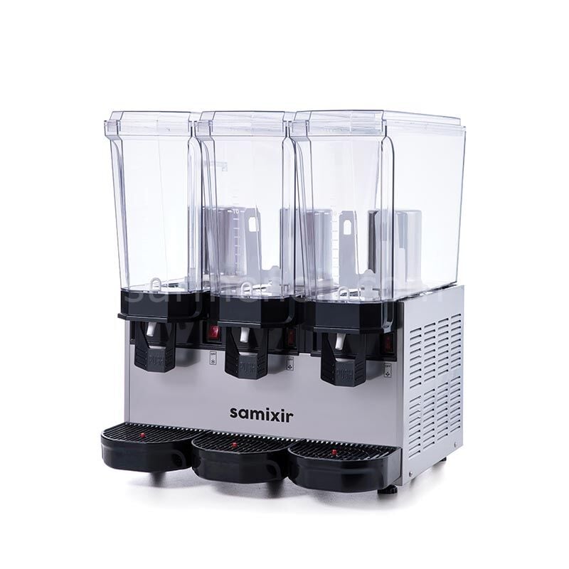 Samixir 60.SMM Triple Klasik Fıskiyeli Karıştırıcılı ve Karıştırıcılı Soğuk İçecek Dispenseri, 20+20+20 L, INOX