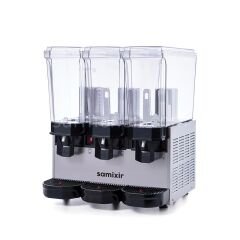 Samixir 60.SMM Triple Klasik Fıskiyeli Karıştırıcılı ve Karıştırıcılı Soğuk İçecek Dispenseri, 20+20+20 L, INOX