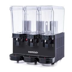 Samixir 60.SSM Triple Klasik Fıskiyeli ve Fıskiyeli Karıştırıcılı Soğuk İçecek Dispenseri, 20+20+20 L, SİYAH