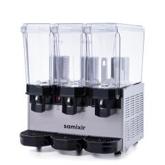 Samixir 60.SSM Triple Klasik Fıskiyeli ve Fıskiyeli Karıştırıcılı Soğuk İçecek Dispenseri, 20+20+20 L, INOX