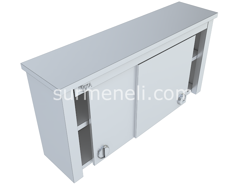 Duvar Dolabı Ara Raflı Sürgü Kapılı 30'luk 304 KALİTE PASLANMAZ