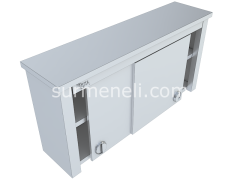 Duvar Dolabı Ara Raflı Sürgü Kapılı 30'luk 304 KALİTE PASLANMAZ