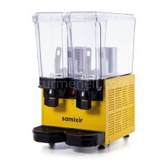 Samixir 40.MM Twin Klasik Karıştırıcılı Soğuk İçecek Dispenseri, 20+20 L, SARI