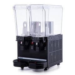 Samixir 40.MM Twin Klasik Karıştırıcılı Soğuk İçecek Dispenseri, 20+20 L, SİYAH