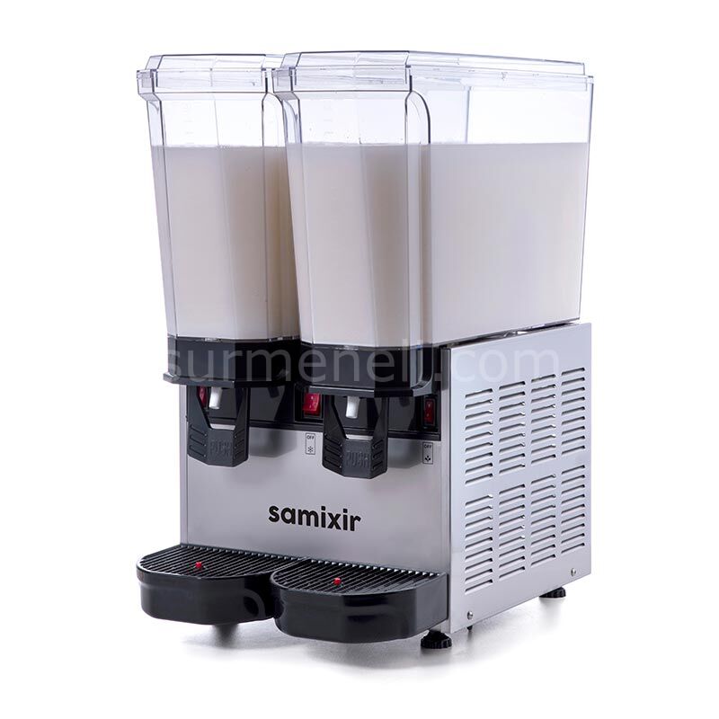 Samixir 40.MM Twin Klasik Karıştırıcılı Soğuk İçecek Dispenseri, 20+20 L, INOX