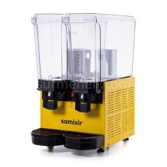 Samixir 40.SM Twin Klasik Fıskiyeli ve Karıştırıcılı Soğuk İçecek Dispenseri, 20+20 L, SARI