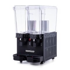 Samixir 40.SM Twin Klasik Fıskiyeli ve Karıştırıcılı Soğuk İçecek Dispenseri, 20+20 L, SİYAH