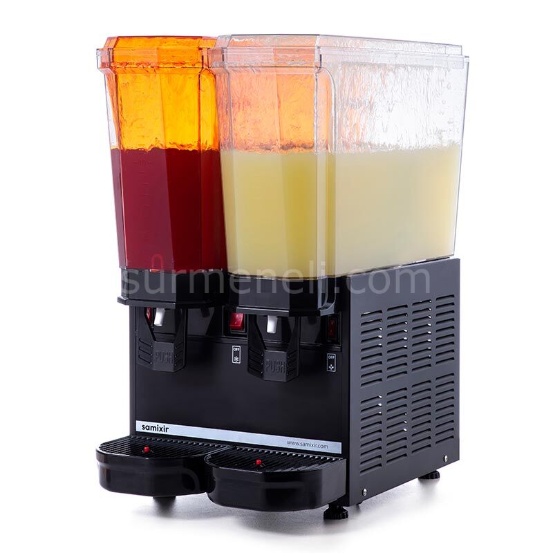 Samixir 40.SS Twin Klasik Fıskiyeli Soğuk İçecek Dispenseri, 20+20 L, SİYAH