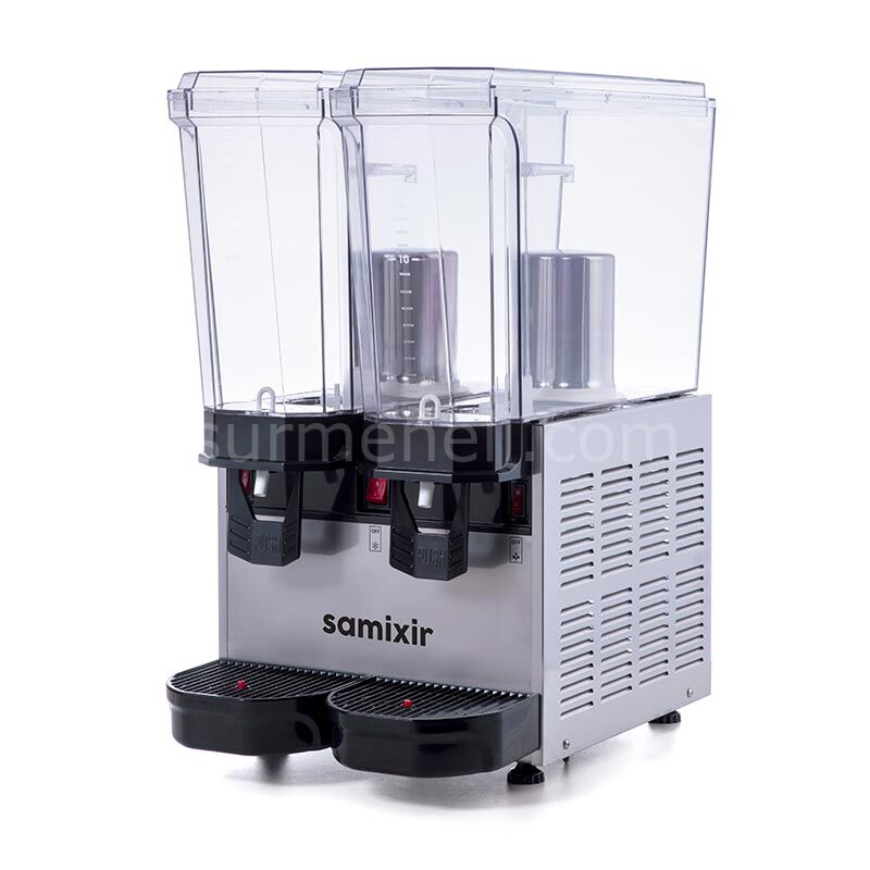 Samixir 40.SS Twin Klasik Fıskiyeli Soğuk İçecek Dispenseri, 20+20 L, INOX