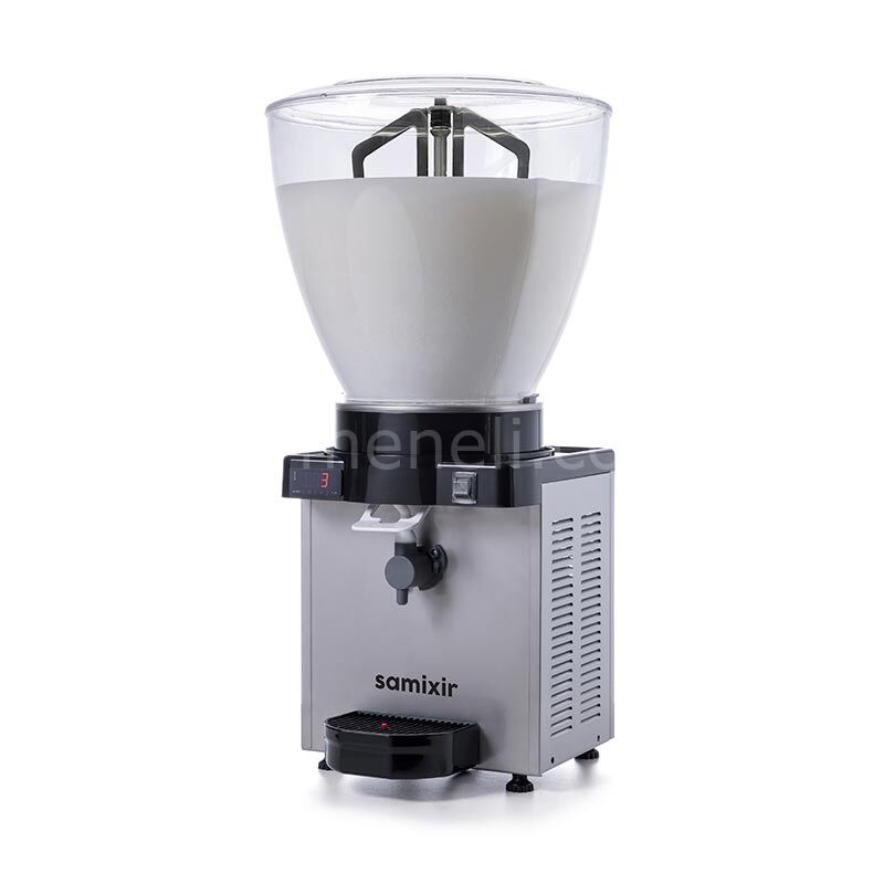 Samixir KAM40 Panaromik Dijital Köpüklü Ayran Dispenseri 40 L, INOX
