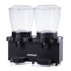 Samixir MM44 Panaromik Analog Twin Soğuk İçecek Dispenseri, 22+22 L, Karıştırıcılı, SİYAH