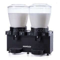 Samixir MM44 Panaromik Analog Twin Soğuk İçecek Dispenseri, 22+22 L, Karıştırıcılı, SİYAH