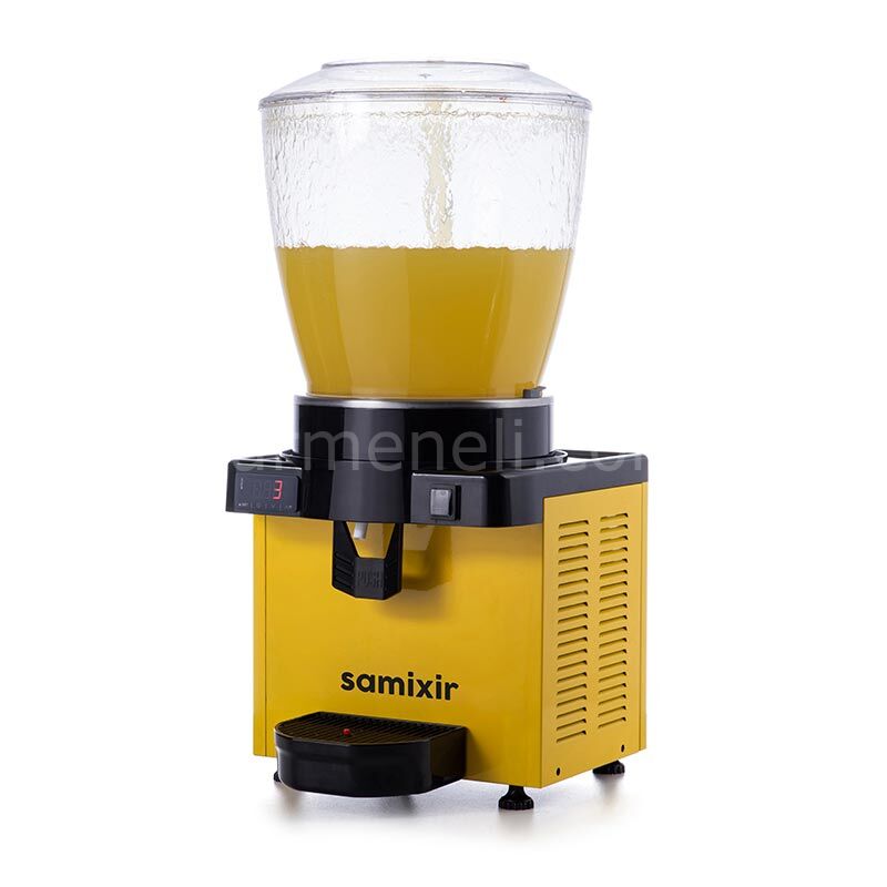 Samixir S22 Panaromik Digital Soğuk İçecek Dispenseri, 22 L Fıskiyeli, SARI