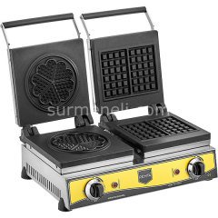 Remta - Çiftli Çiçek Model Waffle Makinası Elektrikli 16 cm Çap