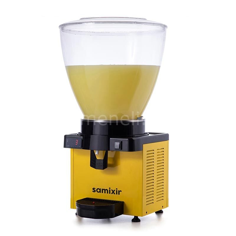 Samixir M40 Panaromik Digital Soğuk İçecek Dispenseri, 40 L Karıştırıcılı, SARI