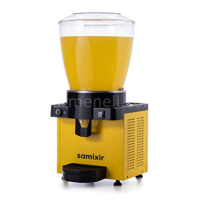 Samixir M22 Panaromik Analog Soğuk İçecek Dispenseri, 22 L Karıştırıcılı, SARI