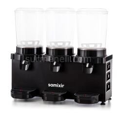 Samixir MMM30 Panaromik Triple Soğuk İçecek Dispenseri, 10 L+10 L+10 L, SİYAH