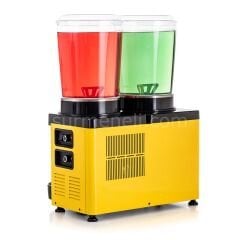 Samixir MM20 Panaromik Twin Soğuk İçecek Dispenseri, 10 L+10 L, SARI