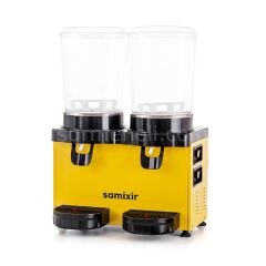 Samixir MM20 Panaromik Twin Soğuk İçecek Dispenseri, 10 L+10 L, SARI