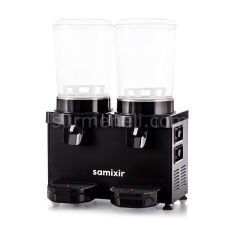 Samixir MM20 Panaromik Twin Soğuk İçecek Dispenseri, 10 L+10 L, SİYAH
