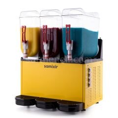 Samixir SLUSH36 Ice Slush Triple Granita Meyve Suyu Dispenseri, 12+12+12 L, SARI