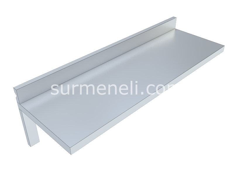 Duvar Rafı Tek Katlı 40'lık 430 KALİTE PASLANMAZ