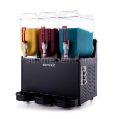 Samixir SLUSH36 Ice Slush Triple Granita Meyve Suyu Dispenseri, 12+12+12 L, SİYAH