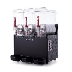 Samixir SLUSH36 Ice Slush Triple Granita Meyve Suyu Dispenseri, 12+12+12 L, SİYAH