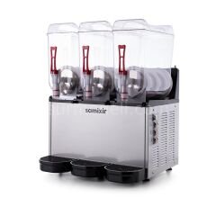 Samixir SLUSH36 Ice Slush Triple Granita Meyve Suyu Dispenseri, 12+12+12 L, INOX