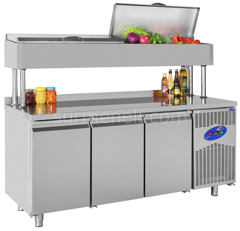 CS.TEK.3.700.YM CSA İNOX - HIGH MAKE UP REFRIGERATORS / 700'LÜK YÜKSELTİLMİŞ MAKE UP 1880*700*1370