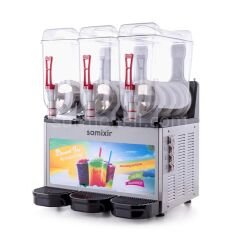 Samixir SLUSH36 Ice Slush Triple Allure Granita Meyve Suyu Dispenseri, 12+12+12 L, INOX
