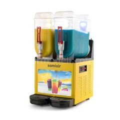 Samixir SLUSH24 Ice Slush Twin Allure Granita Meyve Suyu Dispenseri, 12+12 L, SARI