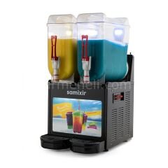 Samixir SLUSH24 Ice Slush Twin Allure Granita Meyve Suyu Dispenseri, 12+12 L, SİYAH