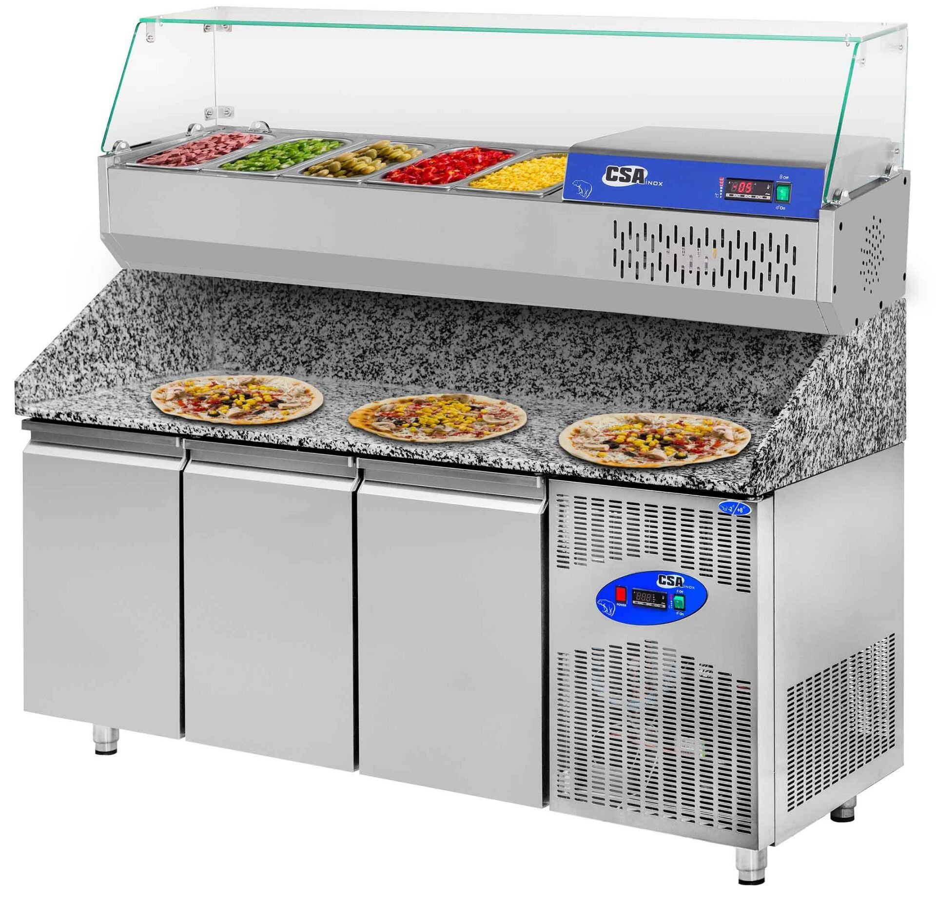 CS.PİZ.200 CSA İNOX - PIZZA REFRIGERATORS / PİZZA BUZDOLABI 2000*800*1080