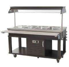 KRCS.ASBU.1670 CSA İNOX - AHSAP SALAD BAR UNITESI 10 GN 1/1 1880*700*850