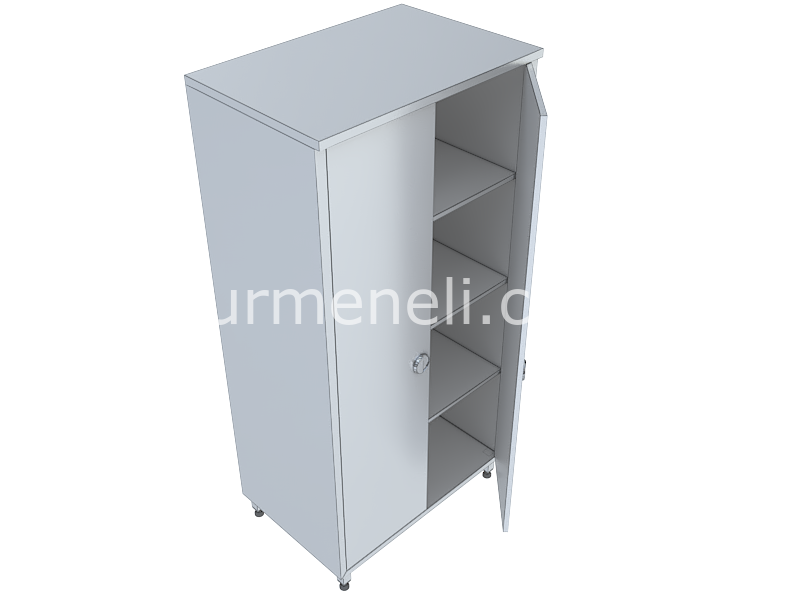 Malzeme Dolabı 4 Katlı 60'lık 430 KALİTE PASLANMAZ