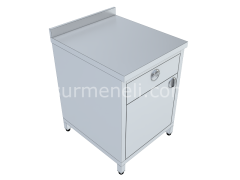 Dolaplı, Blok Çekmeceli Taban Raflı Çalışma Tezgahları 70'lik 430 KALİTE PASLANMAZ