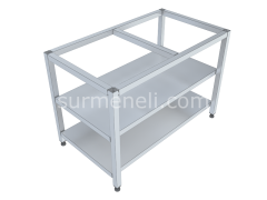 Profil Karkas Tezgahlar Taban ve Ara Raflı 90'lık 304 KALİTE PASLANMAZ