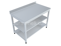 Çalışma Tezgahı Taban ve Ara Raflı 70'lik 430 KALİTE PASLANMAZ