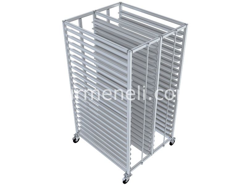 Çiftli Tepsi Taşıma Arabası 34 x 84