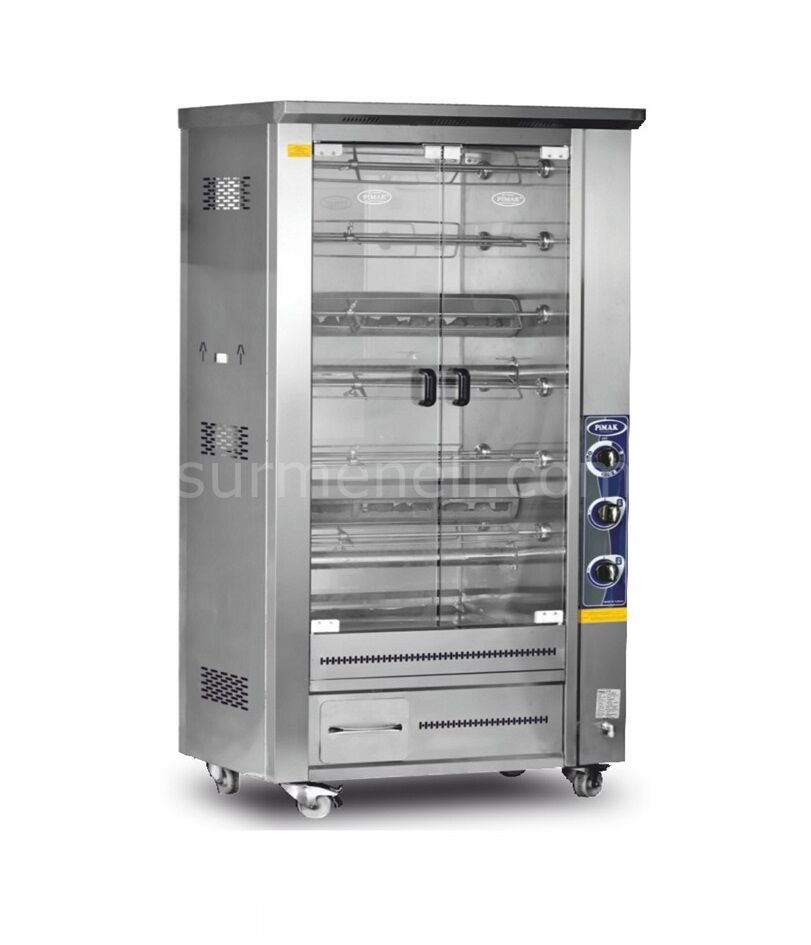 PİMAK - PI3/M010B ÇİFT VİTRİNLİ LAVATAŞLI PİLİÇ ÇEVİRME MAKİNASI LPG/DG