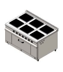 CSA İNOX - OCAK FIRINLI ELEKTRIKLI 1200*700*850 380V-50Hz / 15,6 KW