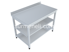 Çalışma Tezgahı Taban ve Ara Raflı 60'lık 304 KALİTE PASLANMAZ